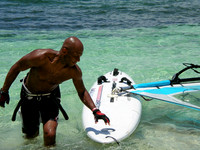 Aleem racing the board